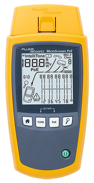 Fluke Networks MS-POE - MicroScanner PoE Cable Verifier 