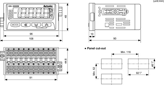 Autonics-KN-2000W-Dimensions-tn