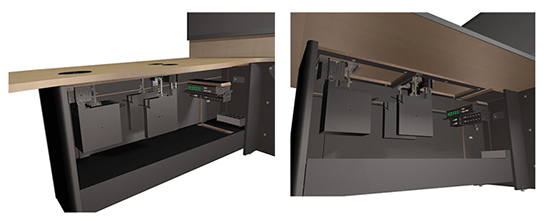 HuddleVU_Controller_and_Switcher_Installed_Under_Table_pin