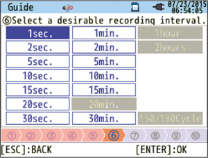 Yokogawa-CW500-Recording-setting